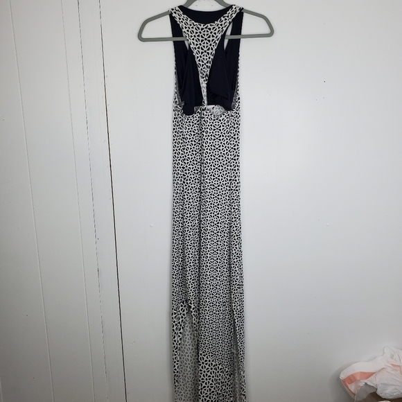 Cabi Twisted Tank Maxi Dress Shelf Bra Split Hem Printed Stretchy Casual Women S - Picture 2 of 11